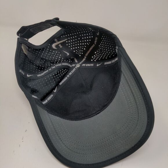 Nike Men's Baseball Cap Hat Black OSFM Embroidered Swoosh Logo - Picture 10 of 12
